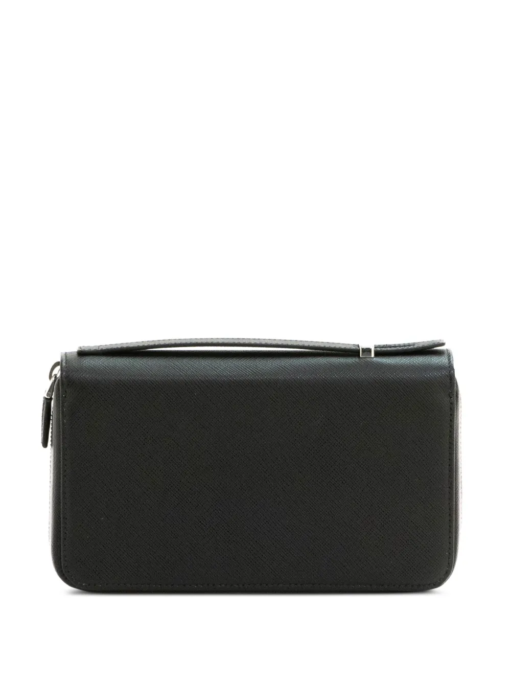 Prada Portemonnee met handgreep en rits Zwart