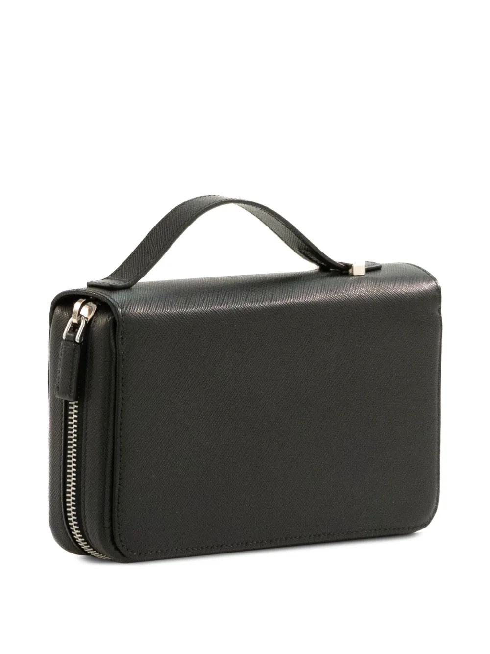 Prada Portemonnee met handgreep en rits Zwart