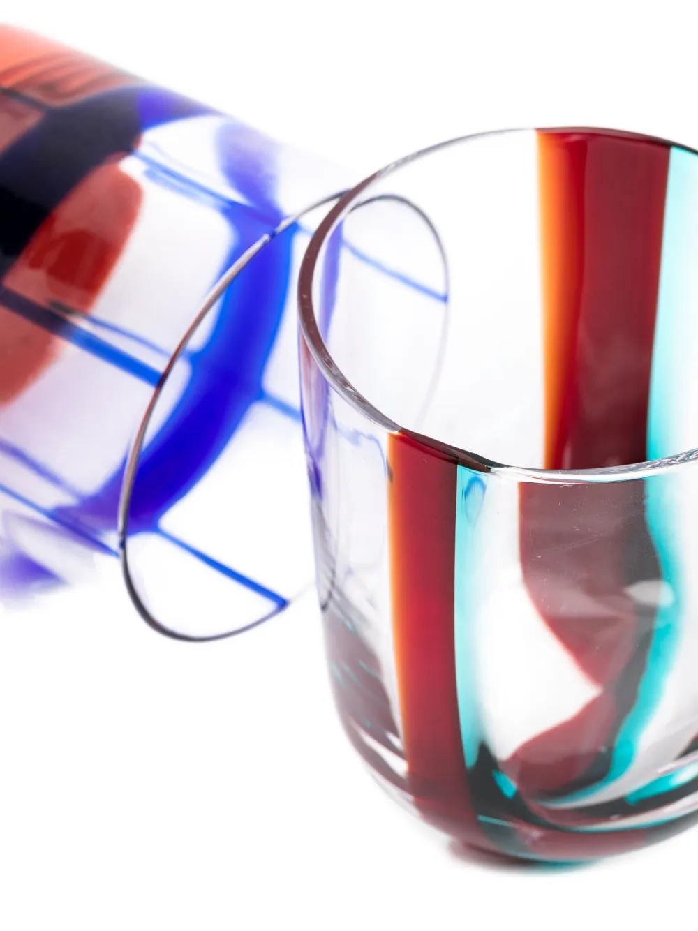 Ichendorf Milano striped glass tumblers (set of six) | Glassware | Image 2