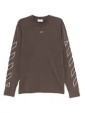 Off-White Arrows-motif long-sleeve T-shirt - Brown