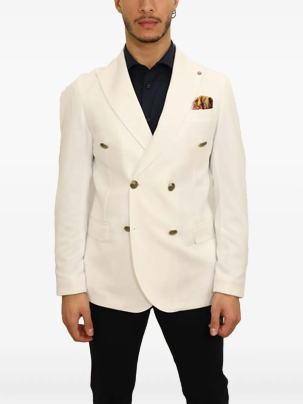 BHARNABA double-breasted blazer Wit