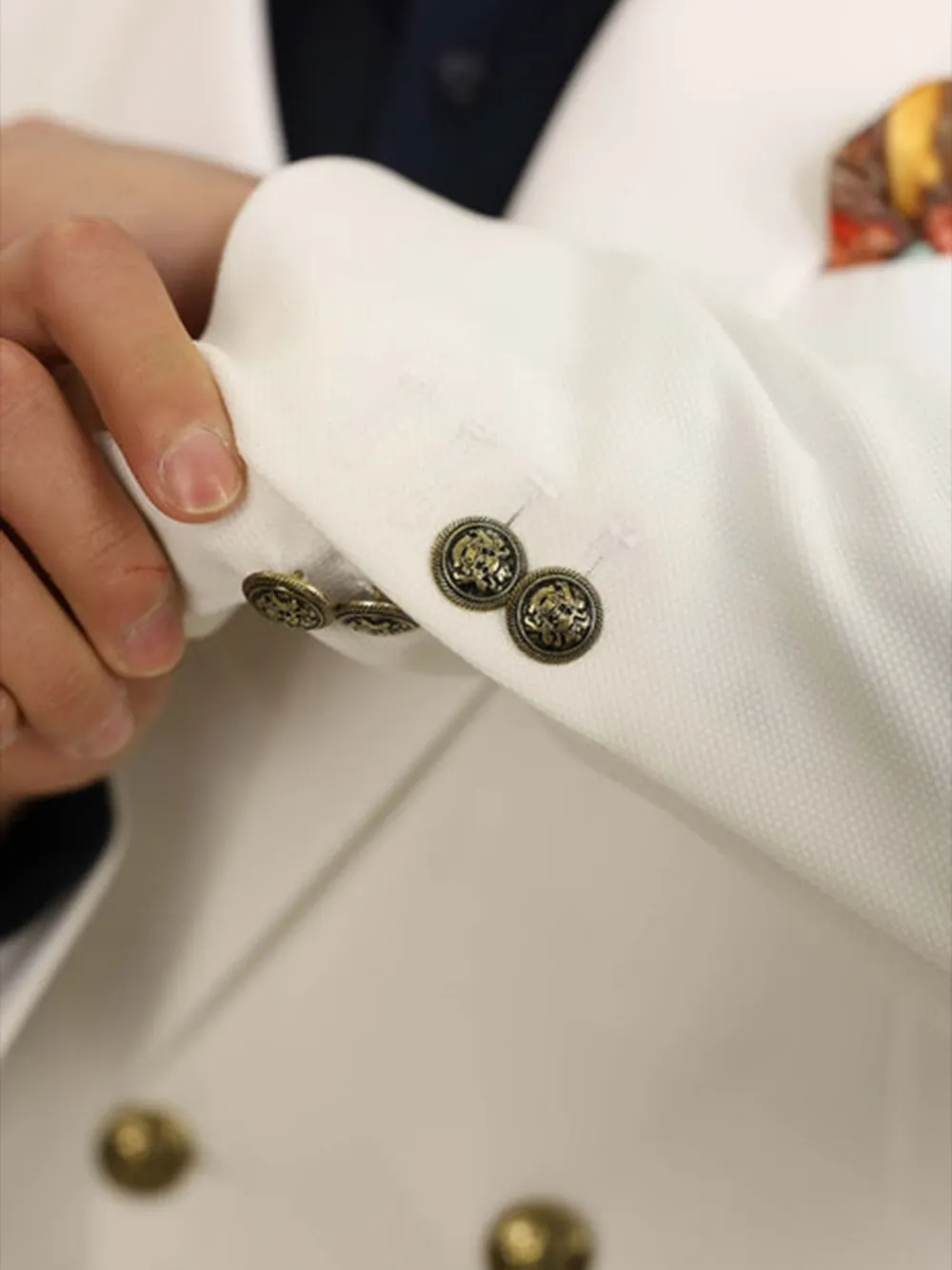 BHARNABA double-breasted blazer Wit