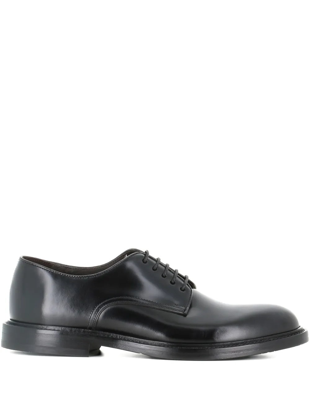 Green George leather derby shoes | Black | Image 1