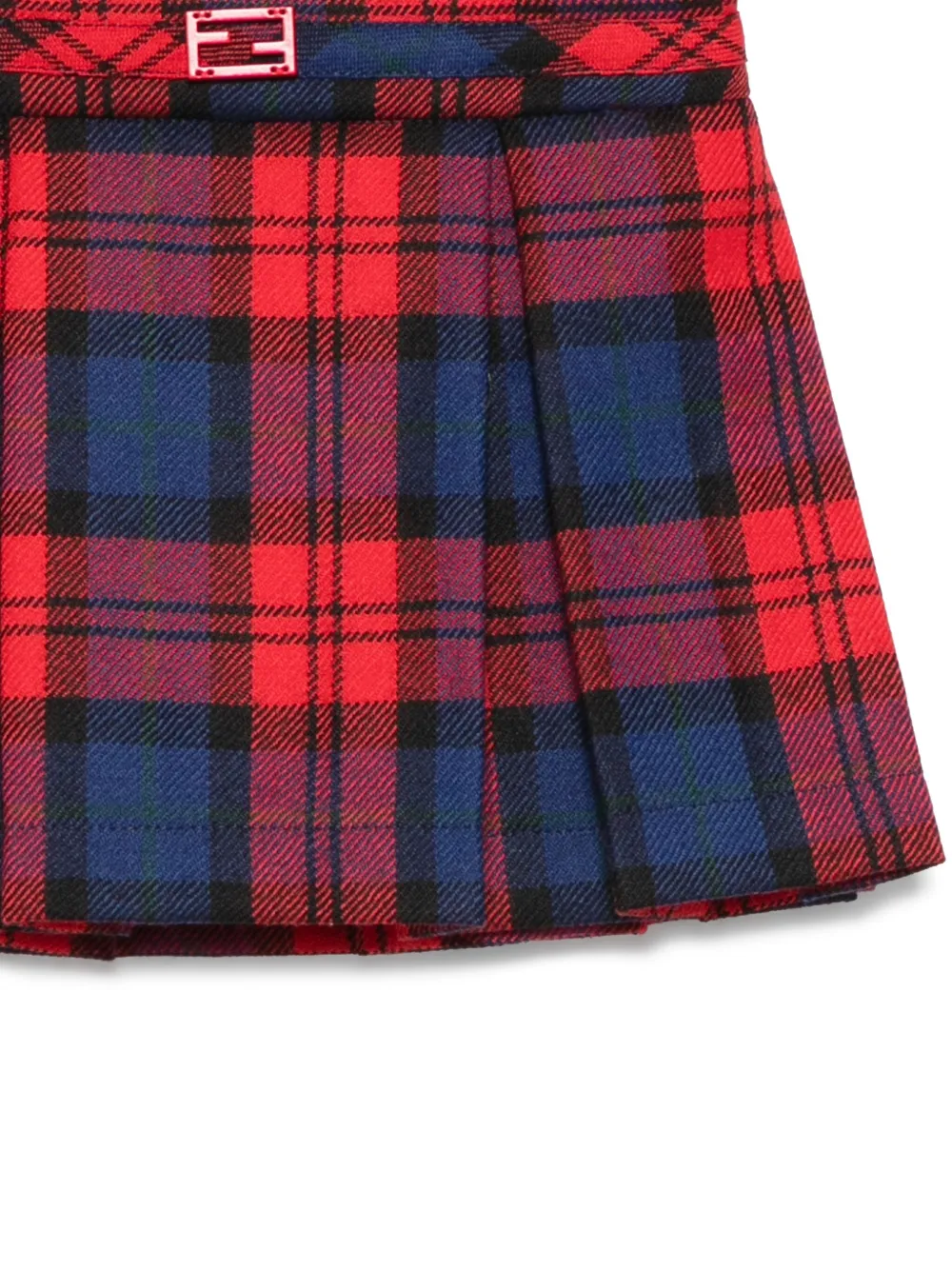 Fendi Kids Mini-rok met tartan ruit Rood