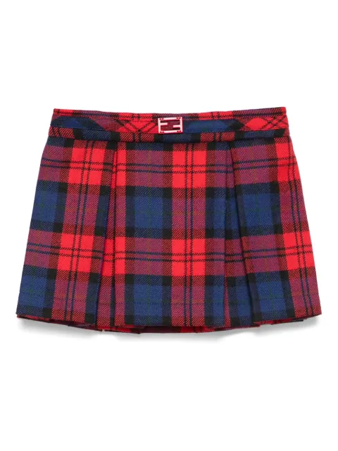 Fendi Kids tartan-check mini skirt