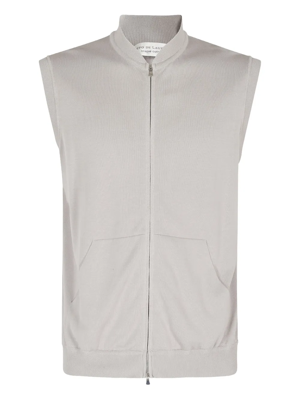 Filippo De Laurentiis zip-up vest | Grey | Image 1