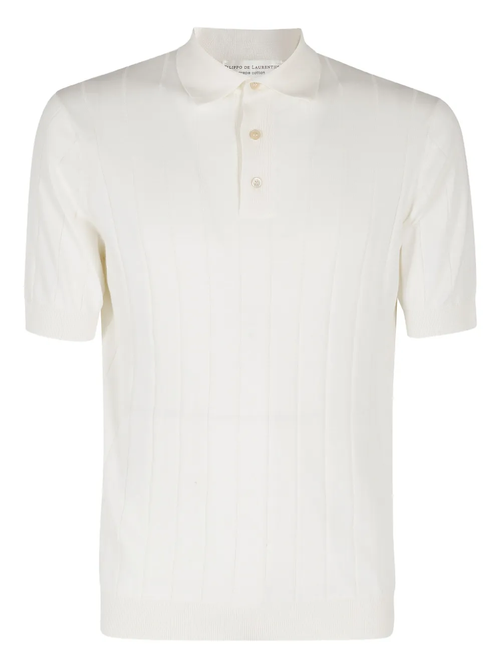 wide-ribbed short-sleeve polo shirt