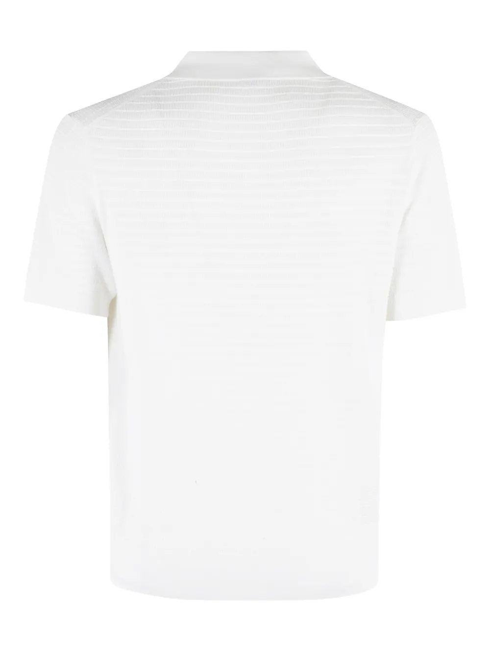 Kangra textured short-sleeve polo shirt - Wit