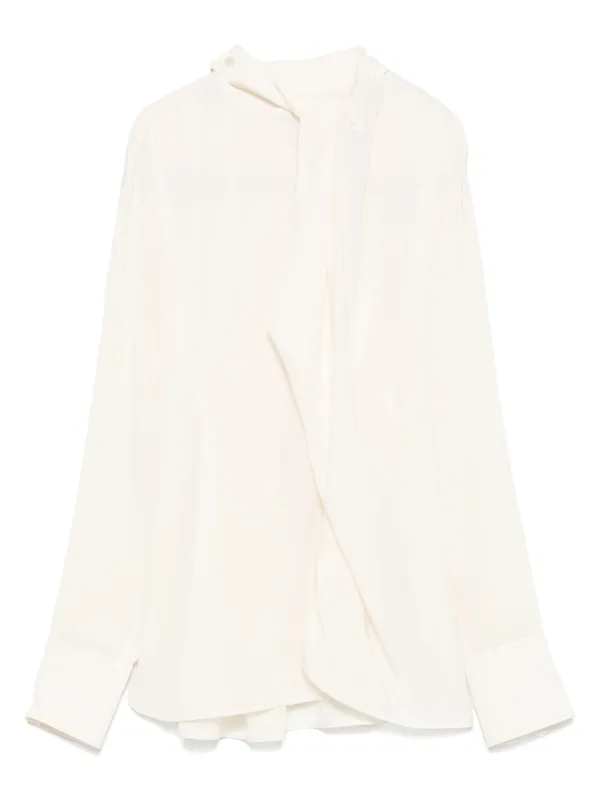 Victoria Beckham Silk Blouse in Neutrals