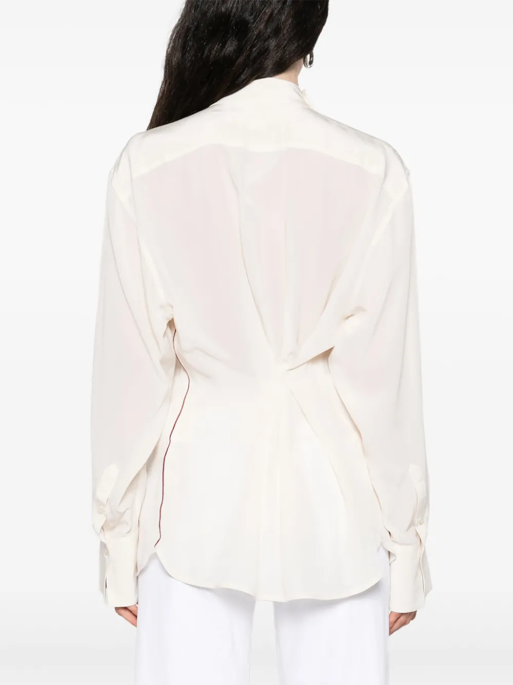 Victoria Beckham Zijden blouse Beige