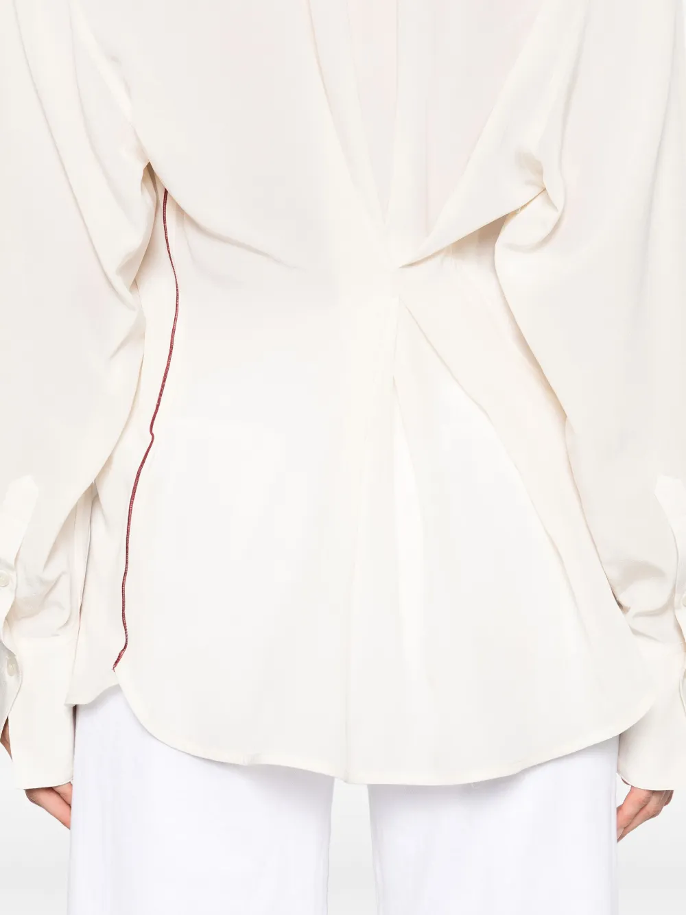 Victoria Beckham Zijden blouse Beige