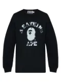 A BATHING APE® logo-print long-sleeve T-shirt - Black