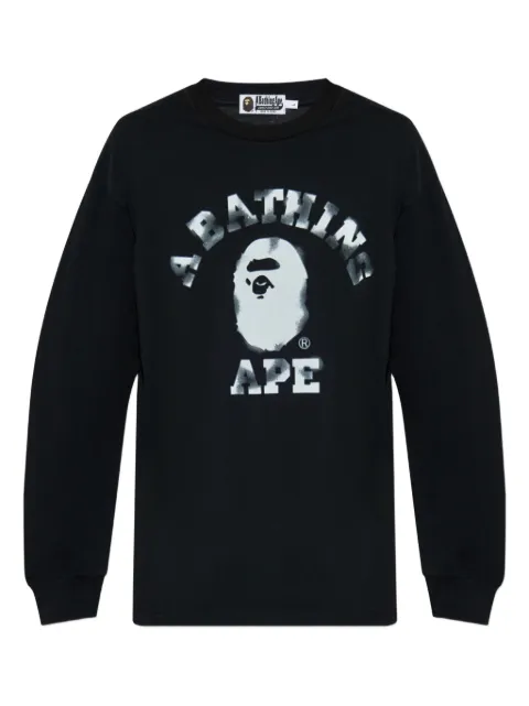 A BATHING APE® logo-print long-sleeve T-shirt