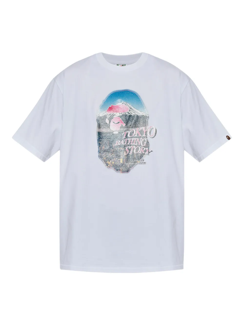 A BATHING APE® playera con estampado gráfico | blanco | Image 1