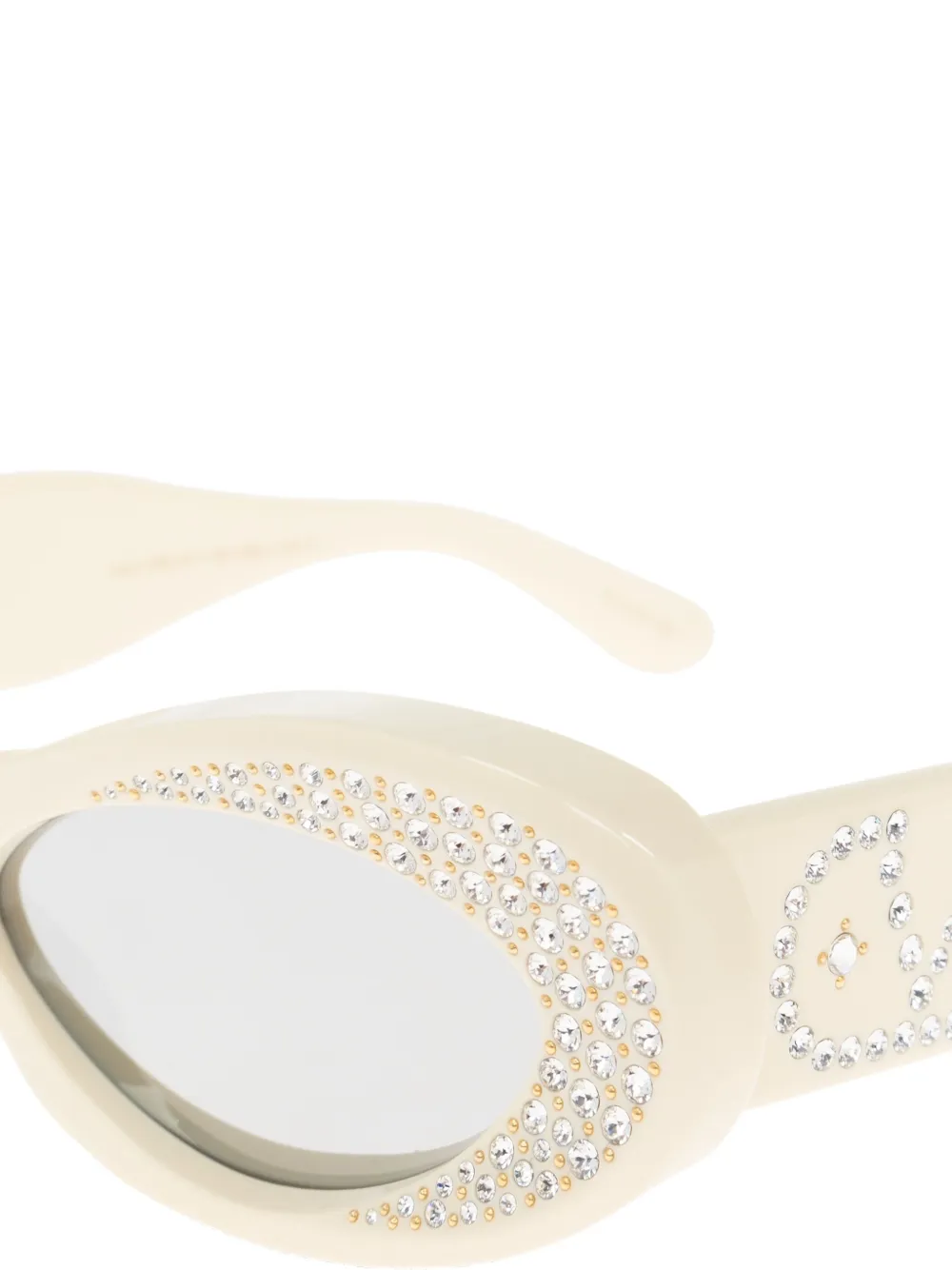 VALENTINO GARAVANI EYEWEAR Zonnebril met cat-eye montuur en stras - Wit