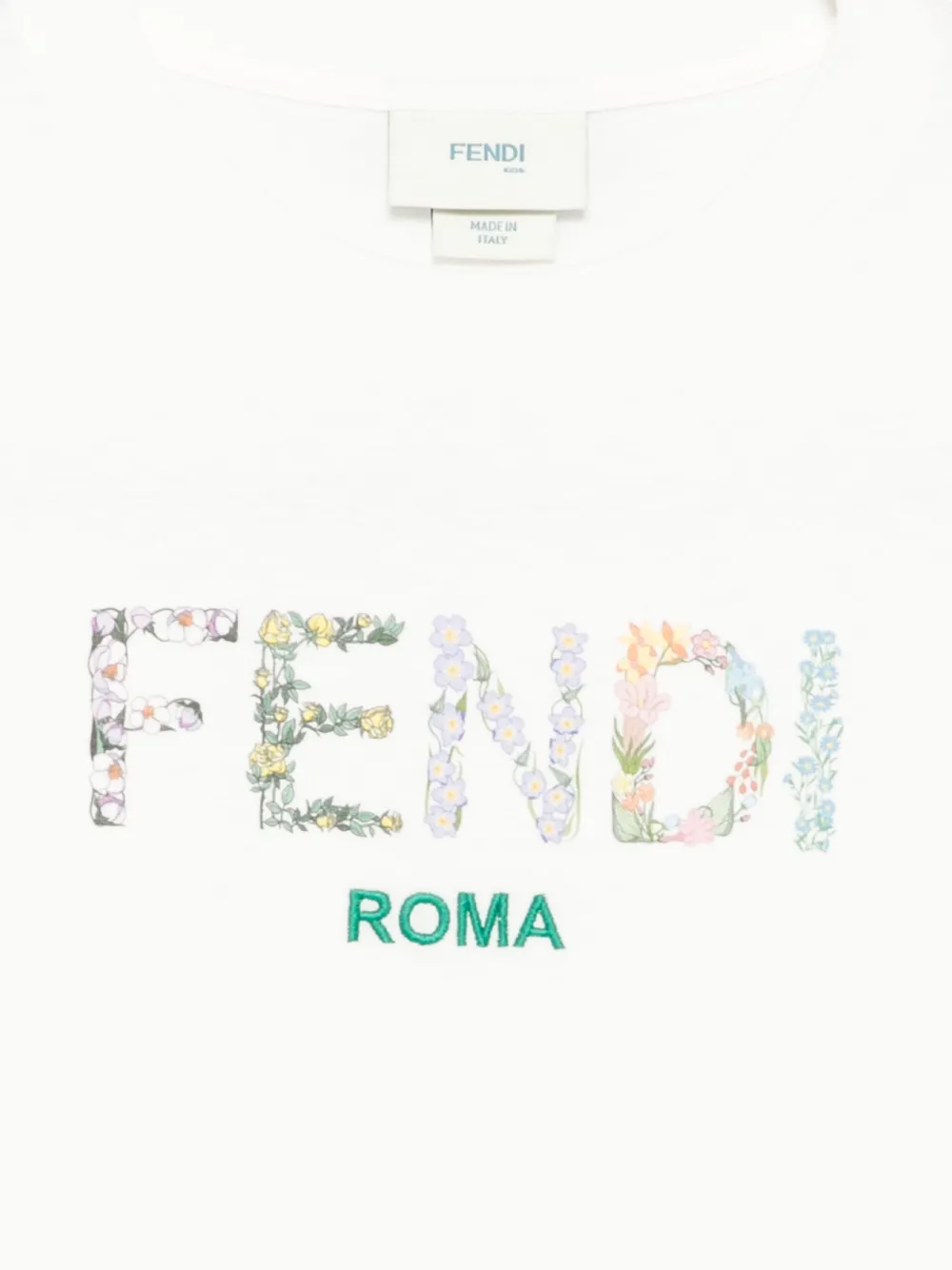 Fendi Kids cotton T-shirt Wit