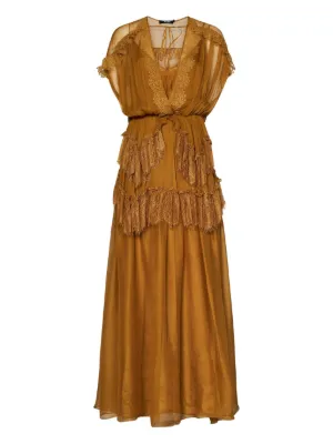 パーティードレス AMEN ACS25509 Dresses Mona dress Dusty light brown – A M A N Z I