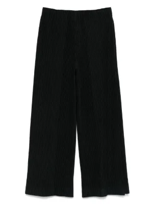 HOMME PLISSE ISSEY MIYAKE プリーツパンツ ワイドパンツ HOMME PLISSE ISSEY MIYAKE ワイドパンツ ブラック - メルカリ
