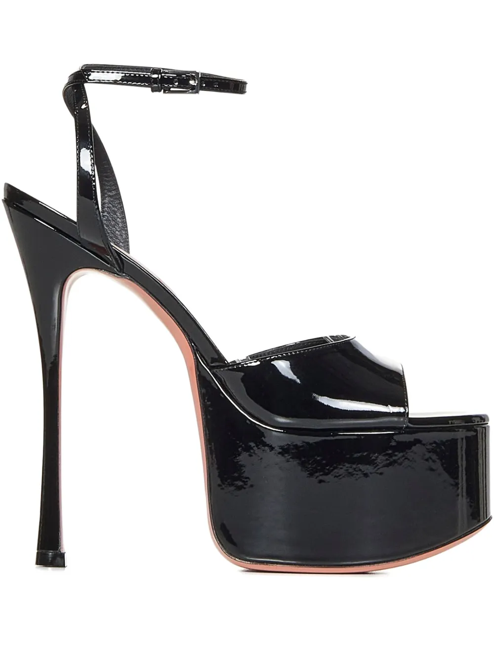 Amina Muaddi 155mm Aya platform heeled sandals Black