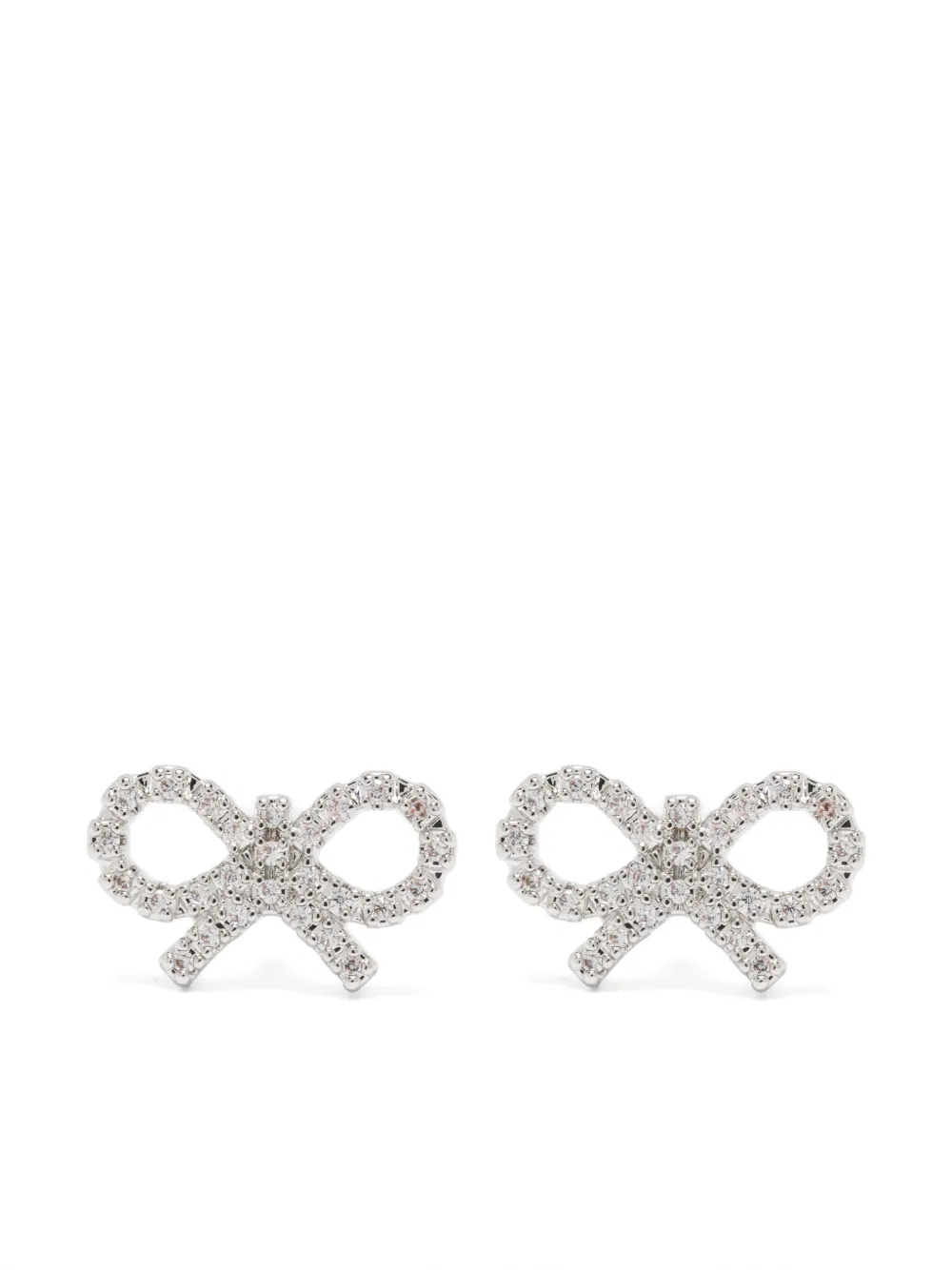 Self-Portrait boucles d'oreilles Micro Bow | argent | Image 1