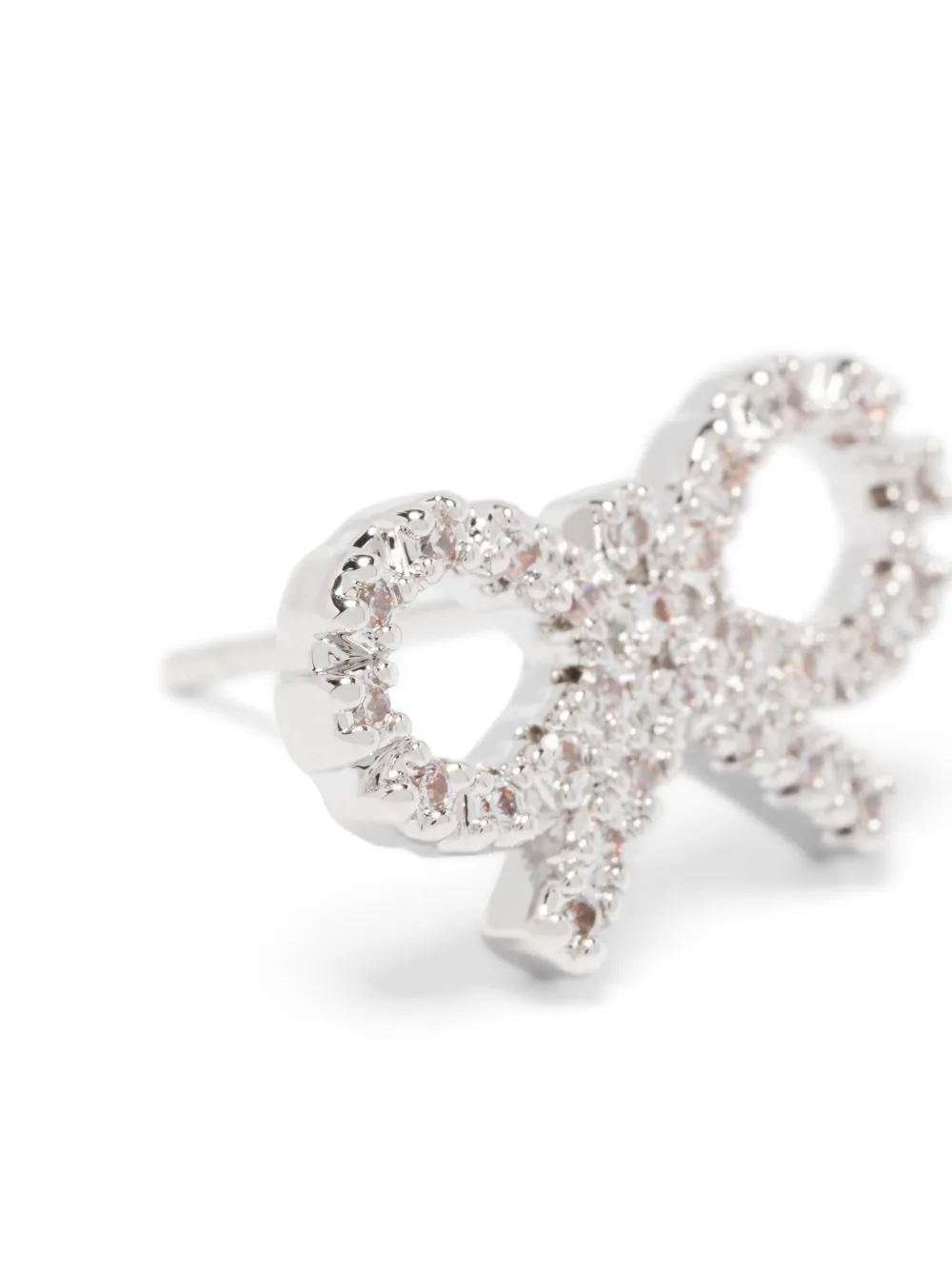 Self-portrait Micro Crystal Bow Earrings