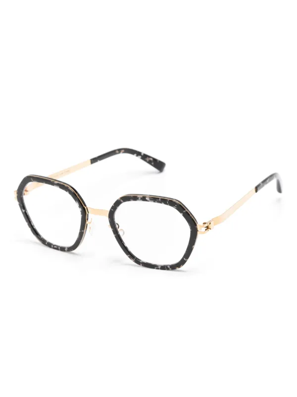 MYKITA SHARON ブラックフレーム メガネ MYKITA+Maison Margiela メガネ MMRAW011 COL.842 ポンメガネ