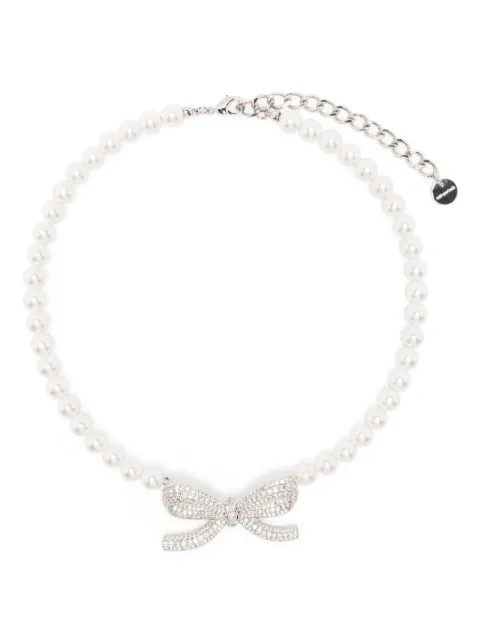 Self-Portrait Pearl Bow necklace