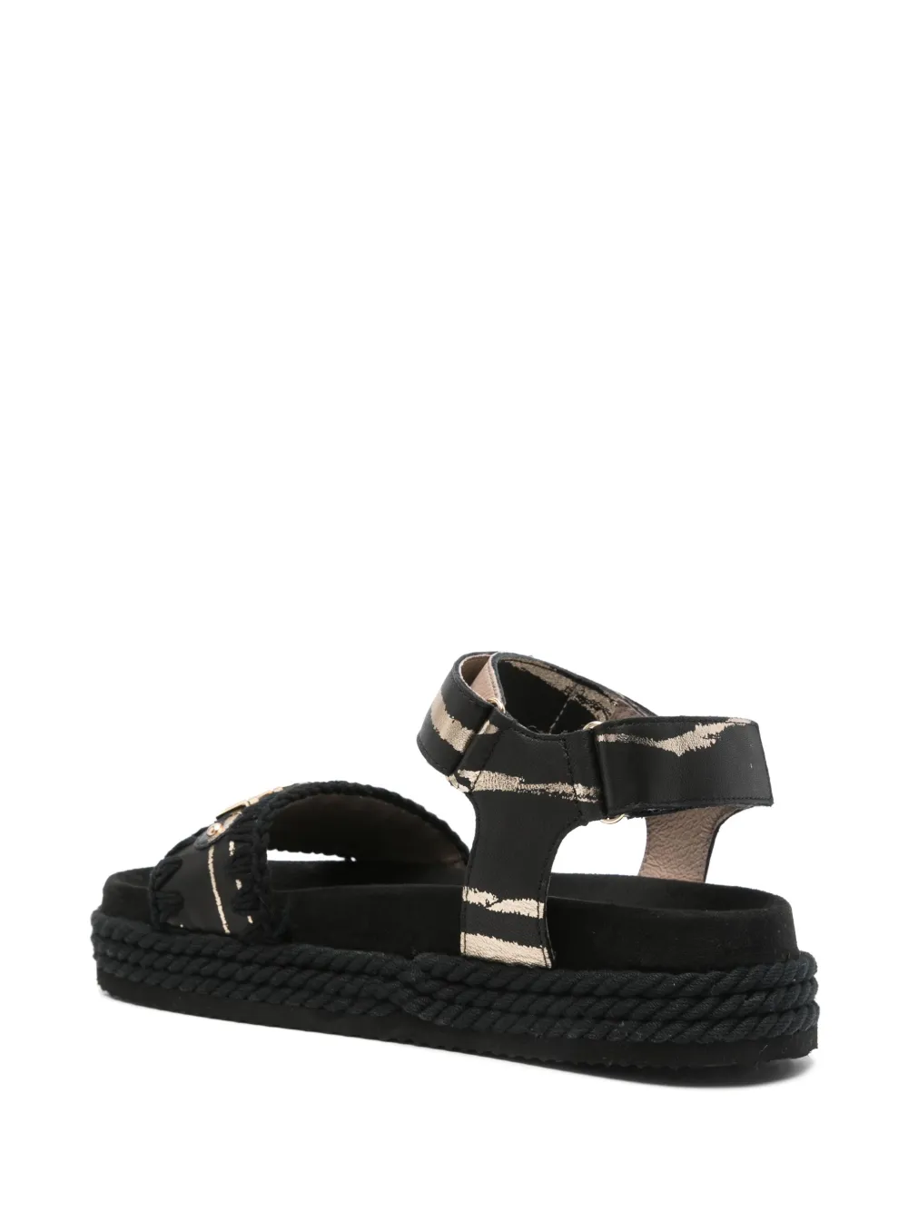 MOU LOGO-PLAQUE SUEDE SANDALS