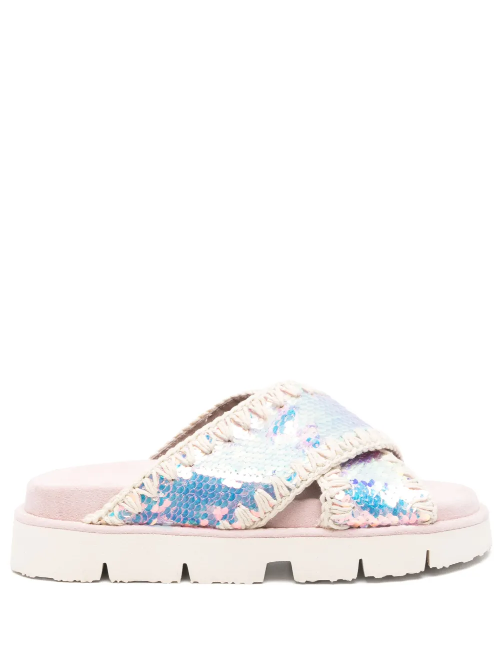 Mou sequin-embellished sandals Pink