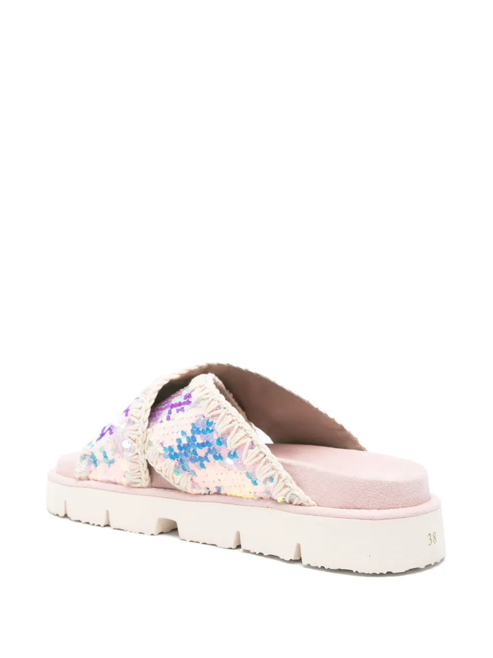 Mou sequin-embellished sandals Pink
