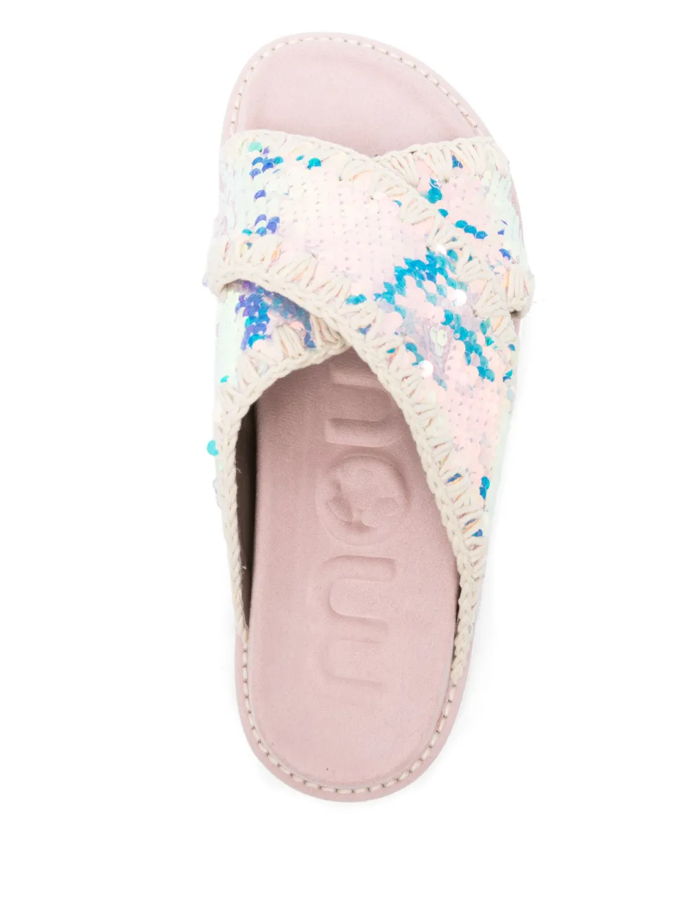 Mou sequin-embellished sandals Pink