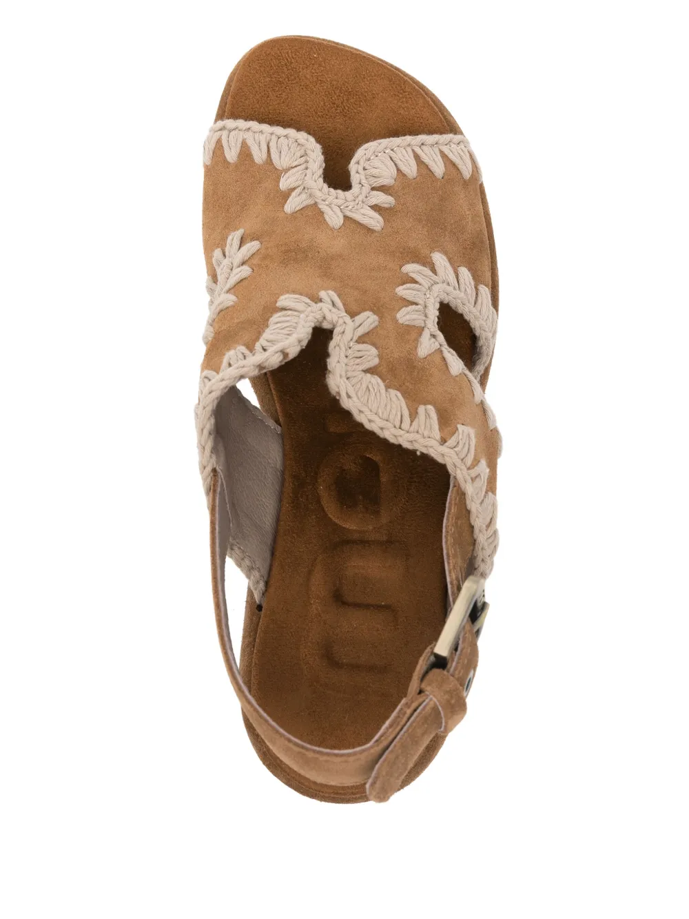 Mou 95mm whipstitch-detail sandals Brown