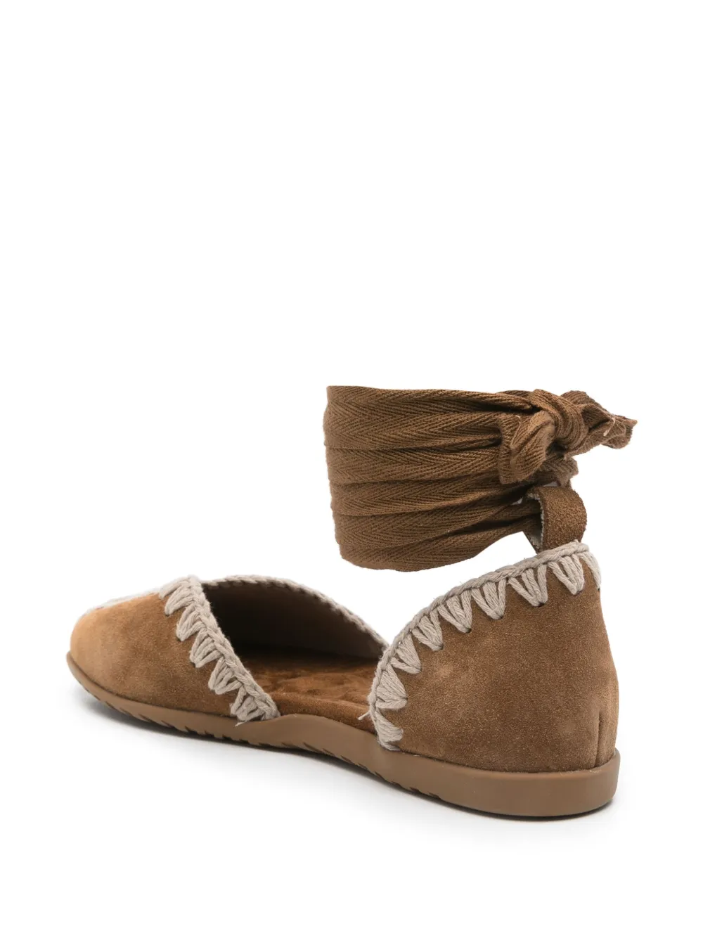 Mou suede ballet flats Brown