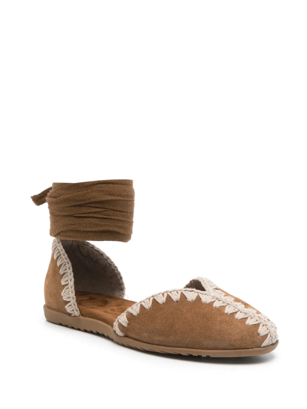 Mou suede ballet flats Brown
