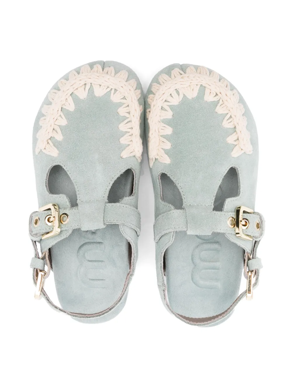 Mou Kids Suède sandalen Groen