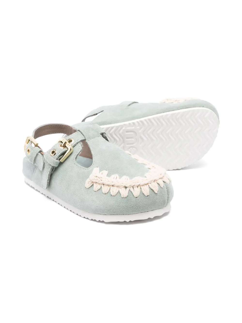 Mou Kids Suède sandalen Groen