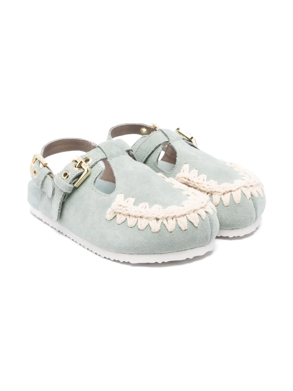 Mou Kids Suède sandalen Groen
