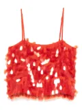 Weili Zheng sequinned top - Orange