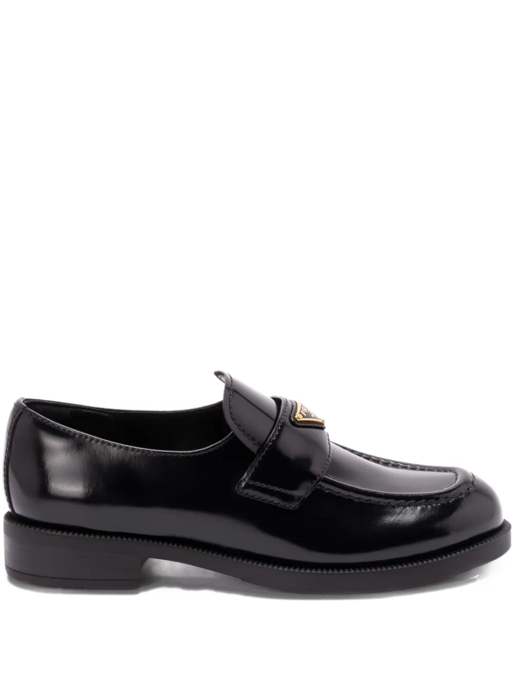 Prada patent-leather loafers Zwart