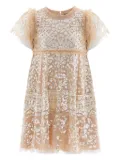 NEEDLE & THREAD KIDS sequin-embellished tulle dress - Neutrals