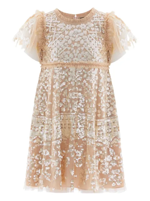 NEEDLE & THREAD KIDS sequin-embellished tulle dress