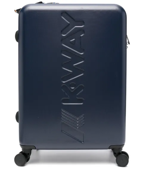 K-Way debossed-logo suitcase
