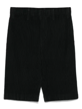 Homme Plissé Issey Miyake プリーツ ショートパンツ | ブラック