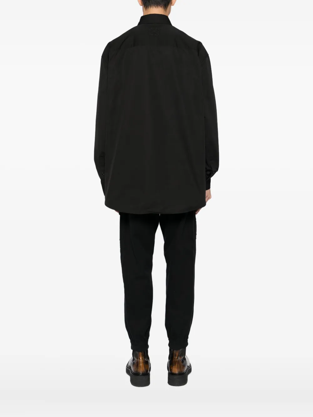 Off-White Overhemd met geborduurde zak Zwart