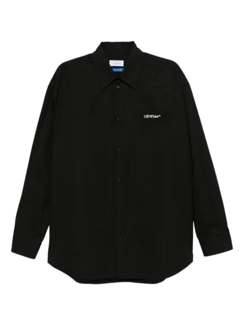 Off-White playera tipo polo con bolsillo bordado