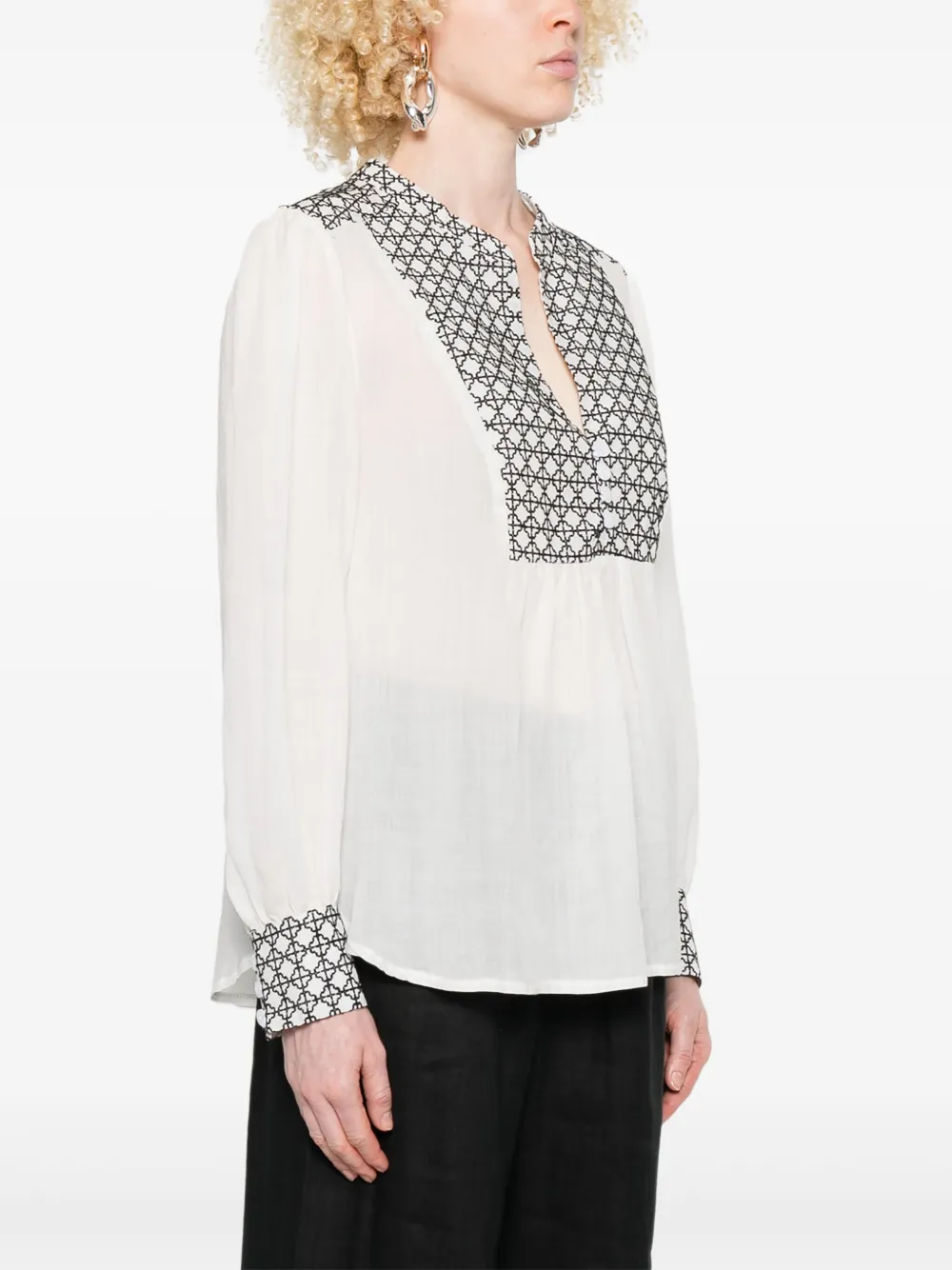 GREEK ARCHAIC KORI cotton-blend blouse - Wit