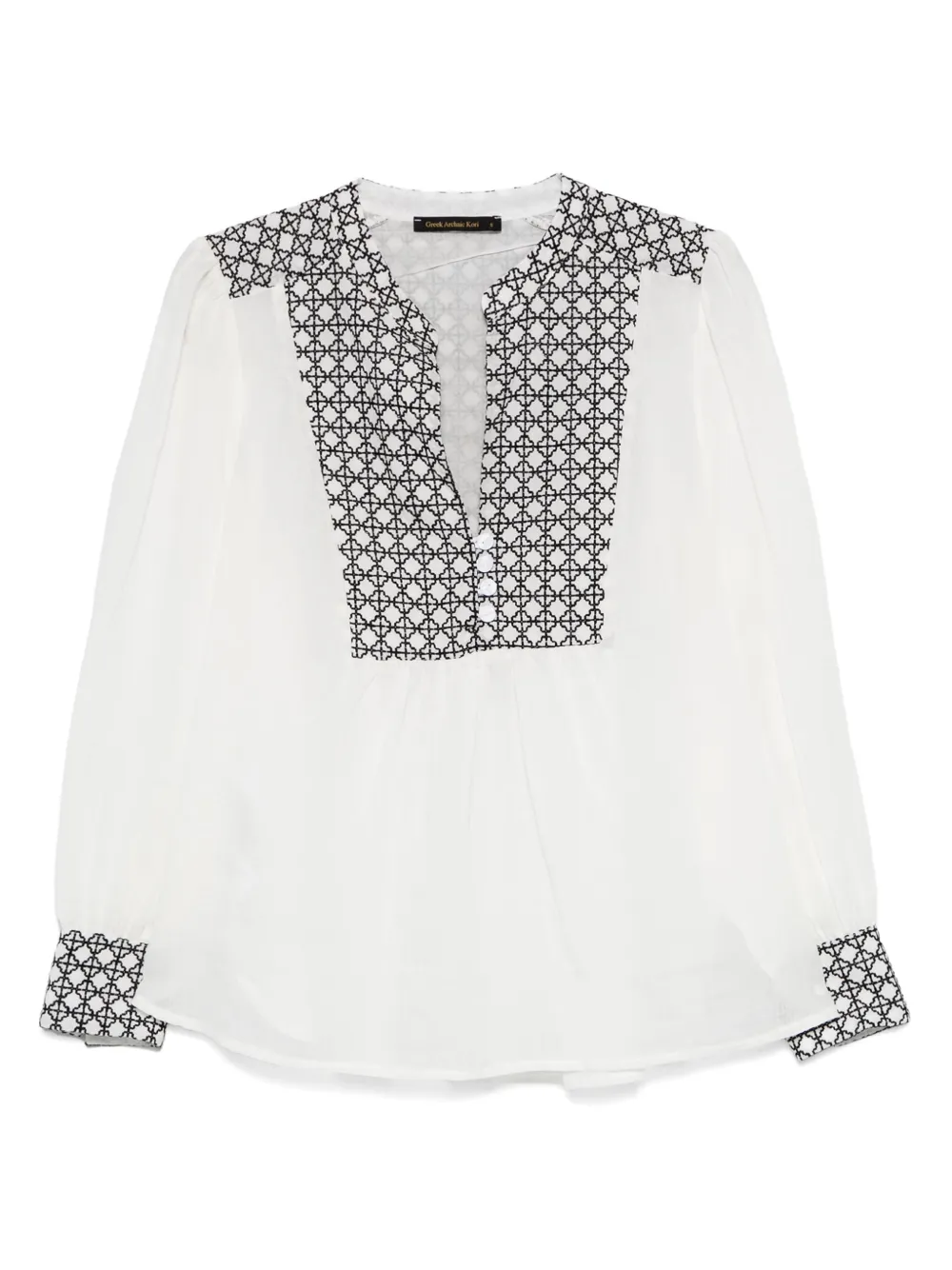 cotton-blend blouse