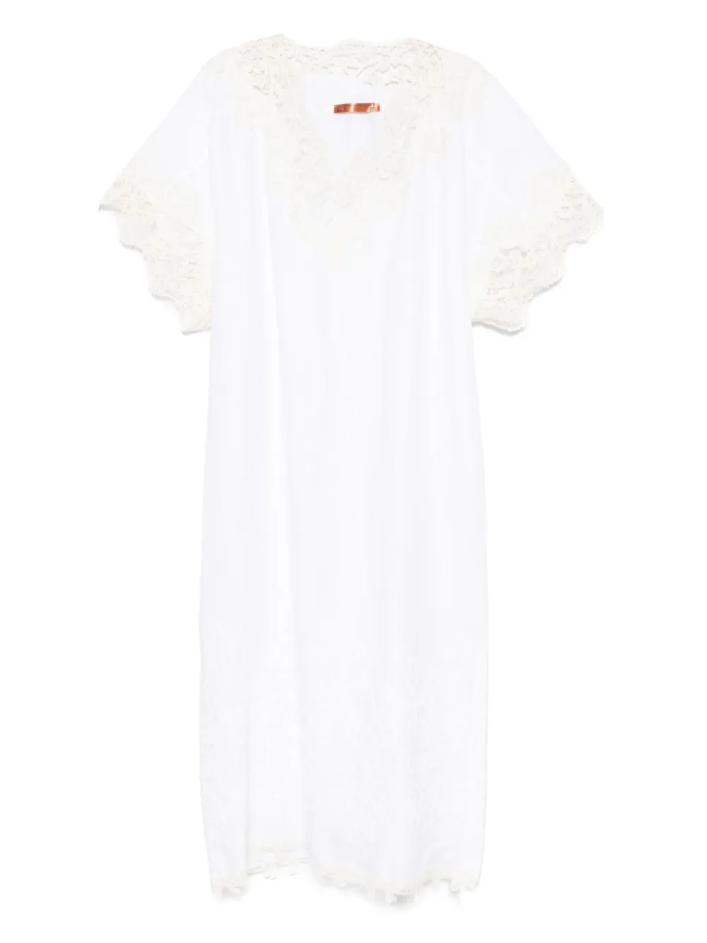 Ermanno Scervino robe longue à broderies | tons neutres | Image 1
