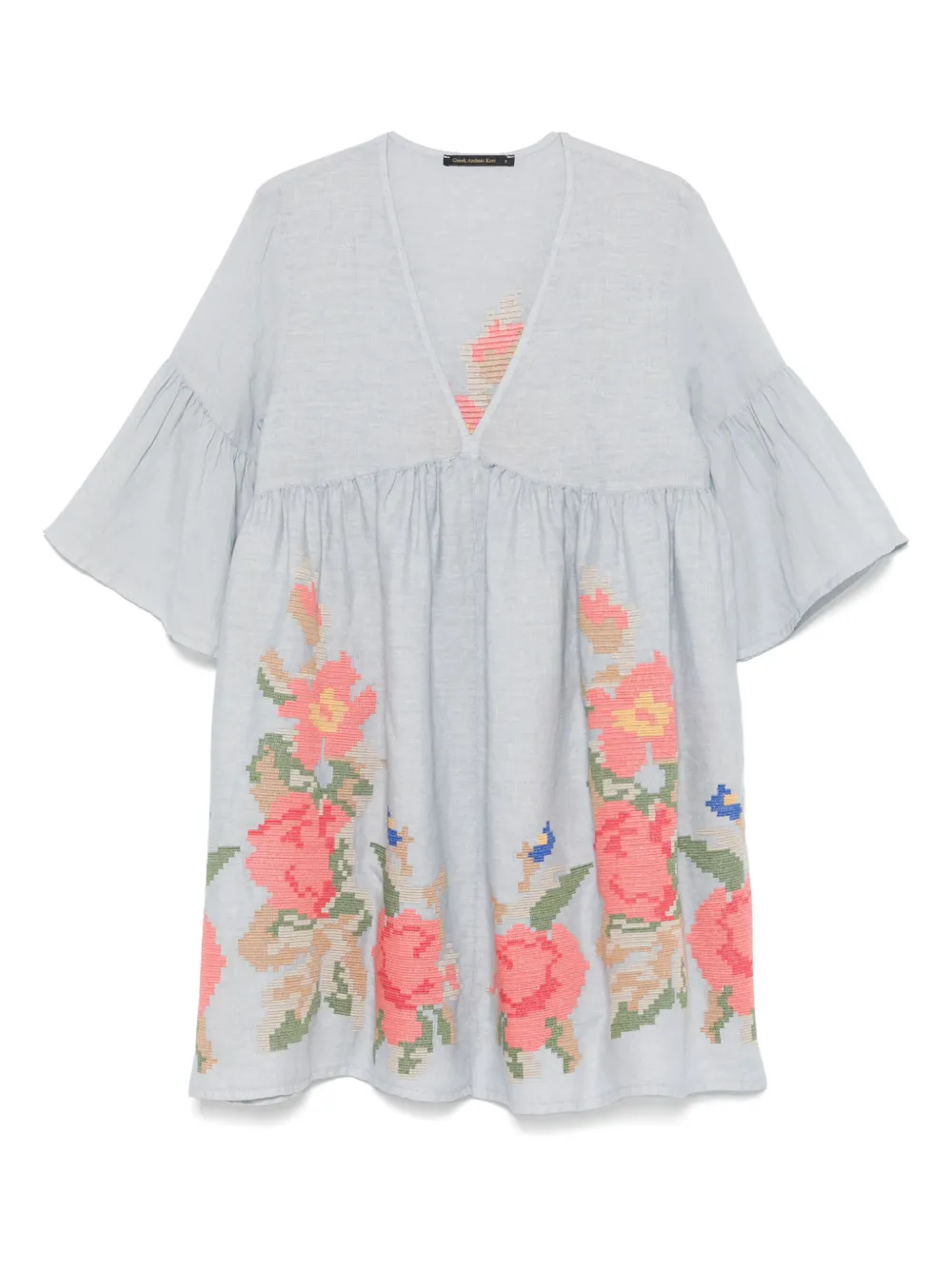 rose-embroidered dress