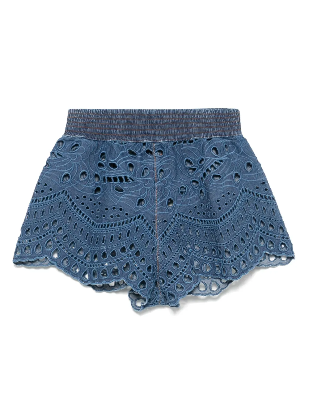 ERMANNO SCERVINO EMBROIDERED DENIM SHORTS